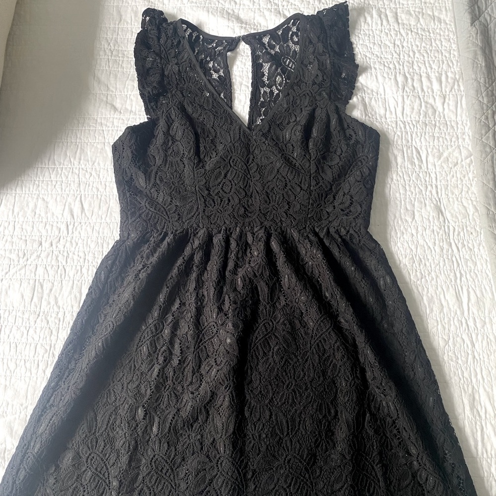 BCBG semi formal black lace dress